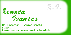 renata ivanics business card